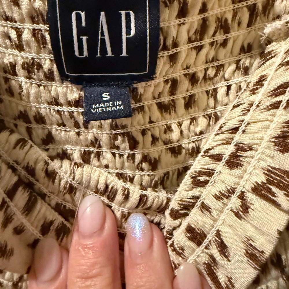GAP Cream Leopard Print Midi Dress - Picture 3 of 6